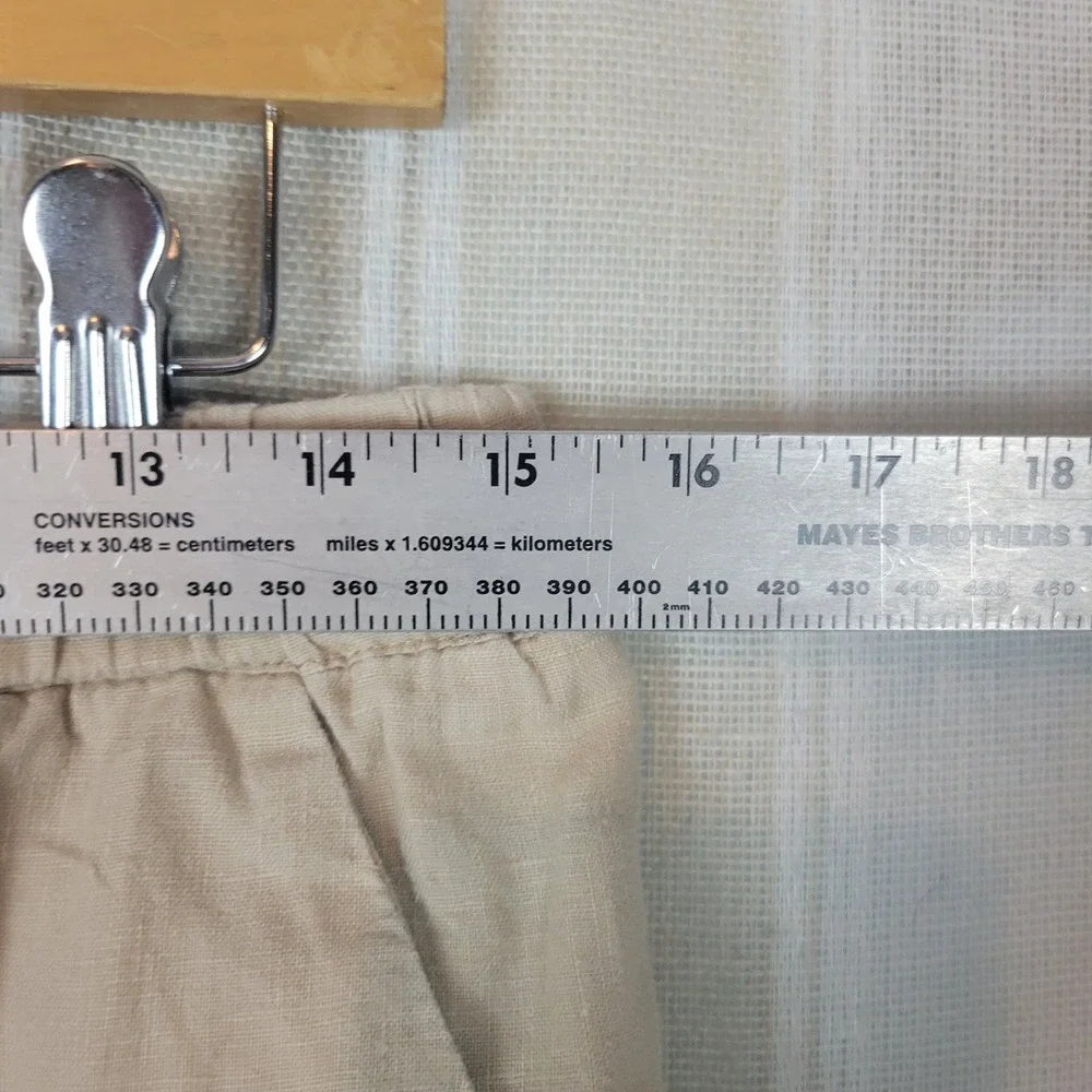 Quince 100% European Linen Pants‎ Driftwood Size Medium Tan Beige Lagenlook